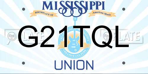 G21TQL Mississippi License Plate