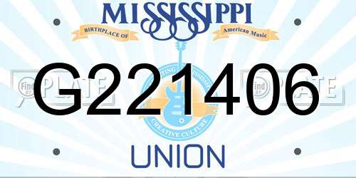 G221406 Mississippi License Plate