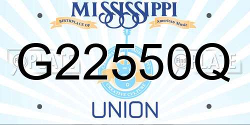 G22550Q Mississippi License Plate