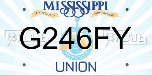 G246FY Mississippi License Plate