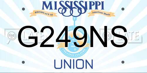 G249NS Mississippi License Plate