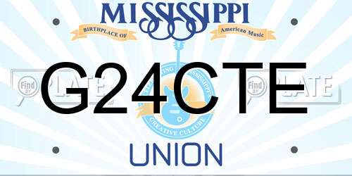 G24CTE Mississippi License Plate
