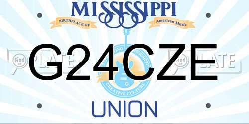 G24CZE Mississippi License Plate