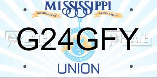 G24GFY Mississippi License Plate