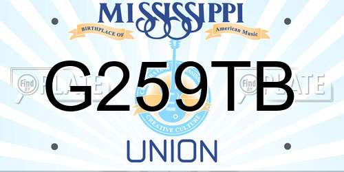 G259TB Mississippi License Plate