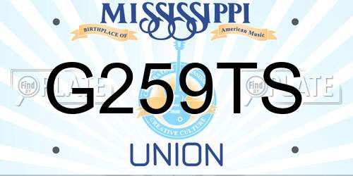G259TS Mississippi License Plate