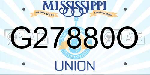 G27880O Mississippi License Plate