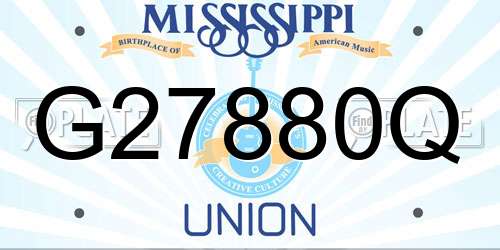 G27880Q Mississippi License Plate
