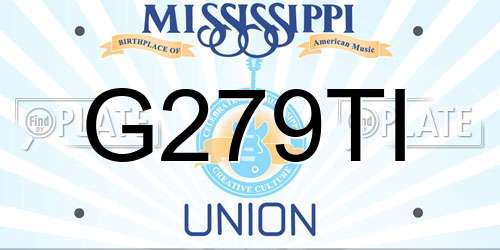 G279TI Mississippi License Plate