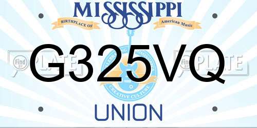 G325VQ Mississippi License Plate