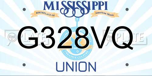 G328VQ Mississippi License Plate