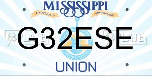 G32ESE Mississippi License Plate