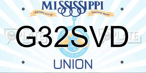 G32SVD Mississippi License Plate