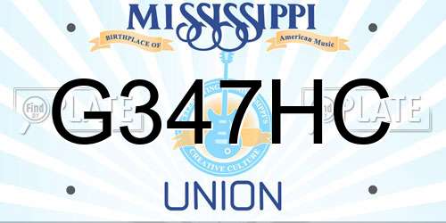 G347HC Mississippi License Plate