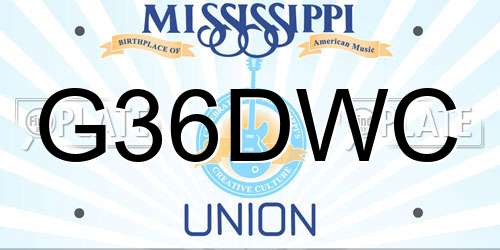 G36DWC Mississippi License Plate