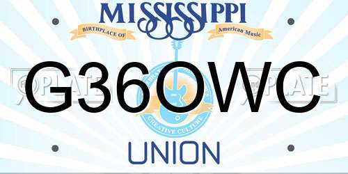 G36OWC Mississippi License Plate