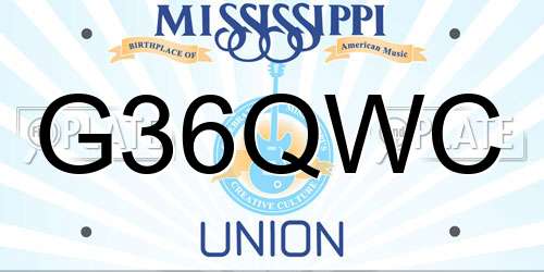 G36QWC Mississippi License Plate