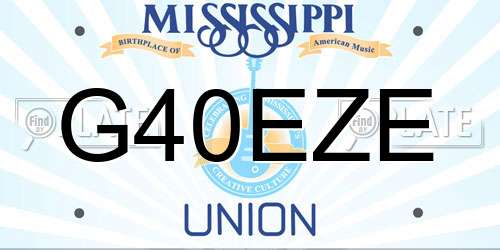 G40EZE Mississippi License Plate
