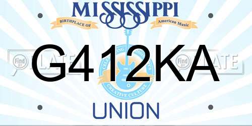 G412KA Mississippi License Plate