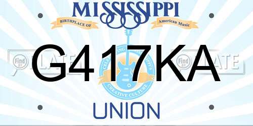 G417KA Mississippi License Plate