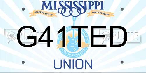 G41TED Mississippi License Plate