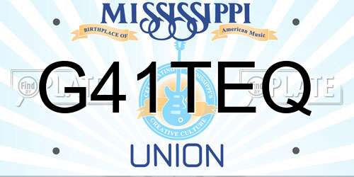 G41TEQ Mississippi License Plate