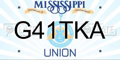 G41TKA Mississippi License Plate