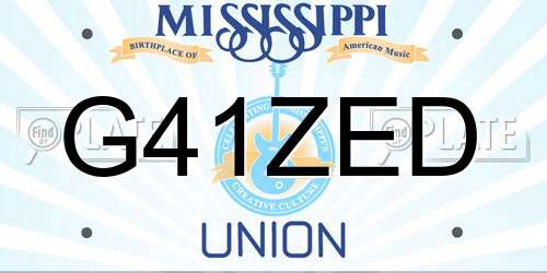 G41ZED Mississippi License Plate