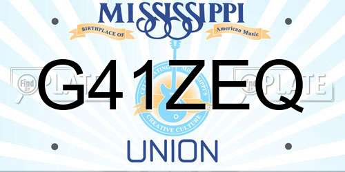 G41ZEQ Mississippi License Plate