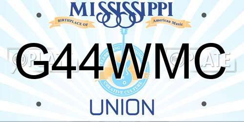 G44WMC Mississippi License Plate