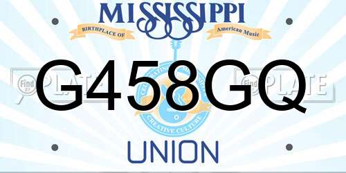 G458GQ Mississippi License Plate