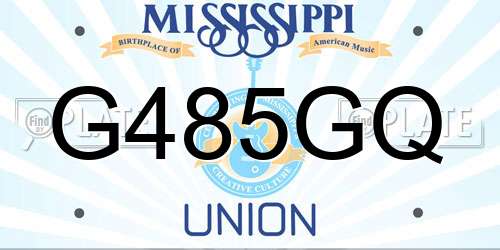 G485GQ Mississippi License Plate
