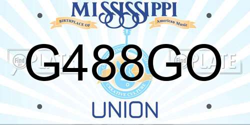 G488GO Mississippi License Plate