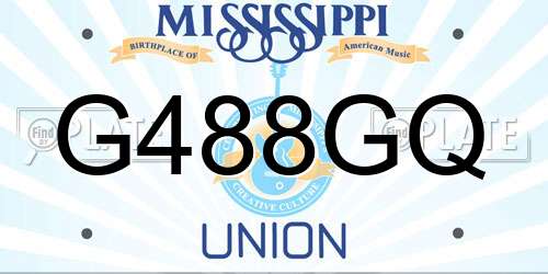 G488GQ Mississippi License Plate