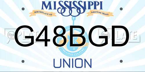 G48BGD Mississippi License Plate