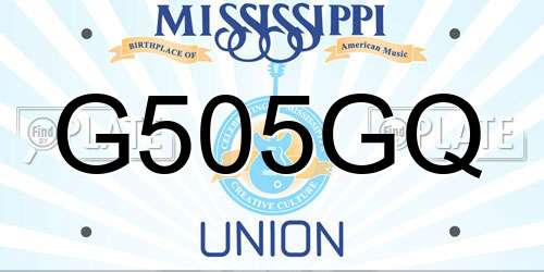 G505GQ Mississippi License Plate