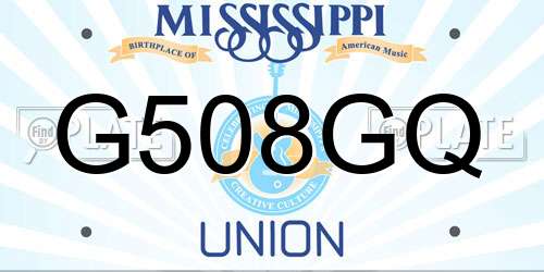 G508GQ Mississippi License Plate