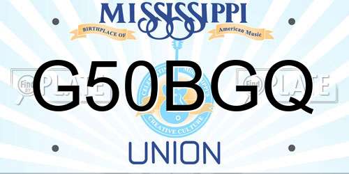 G50BGQ Mississippi License Plate