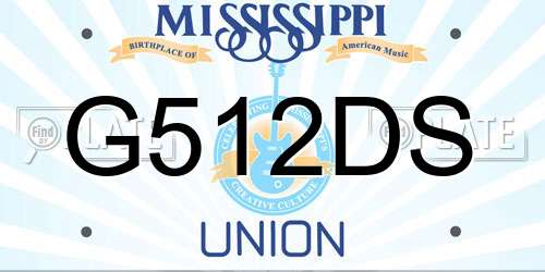 G512DS Mississippi License Plate