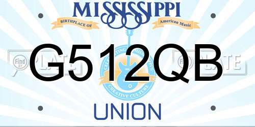 G512QB Mississippi License Plate