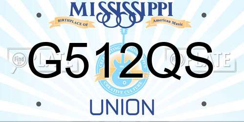 G512QS Mississippi License Plate