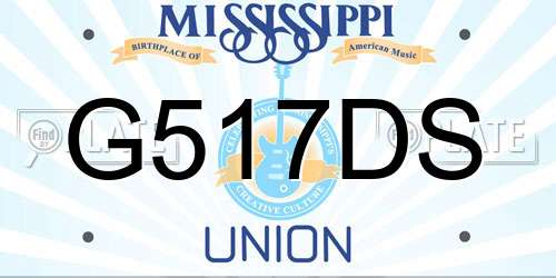 G517DS Mississippi License Plate
