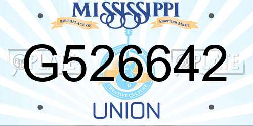 G526642 Mississippi License Plate