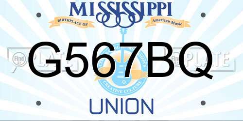 G567BQ Mississippi License Plate