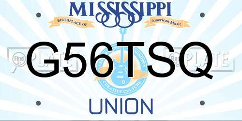 G56TSQ Mississippi License Plate