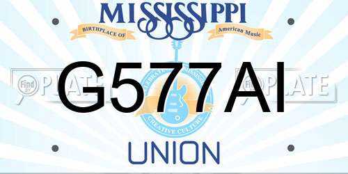 G577AI Mississippi License Plate