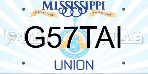 G57TAI Mississippi License Plate