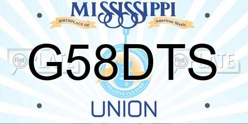 G58DTS Mississippi License Plate