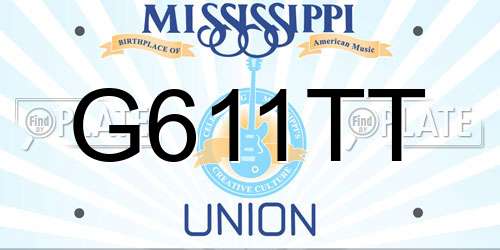 G611TT Mississippi License Plate