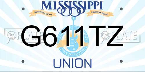 G611TZ Mississippi License Plate